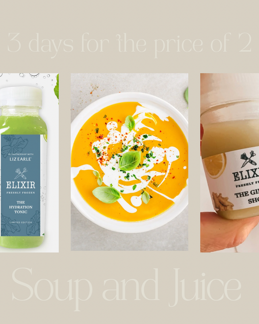 Elixir Soup and Juice Cleanse 3 for 2